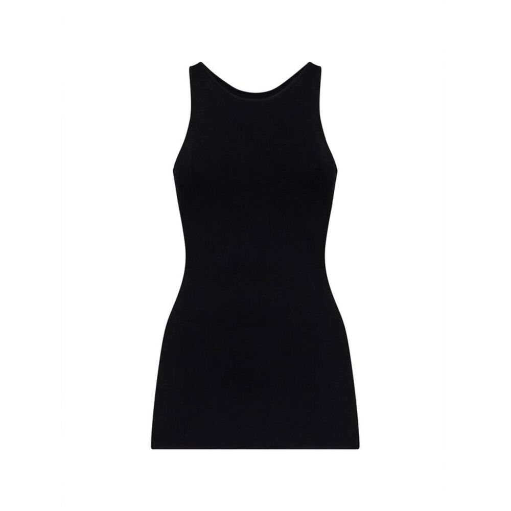 Toteme Women Black Compact Knit Classic Tank Top